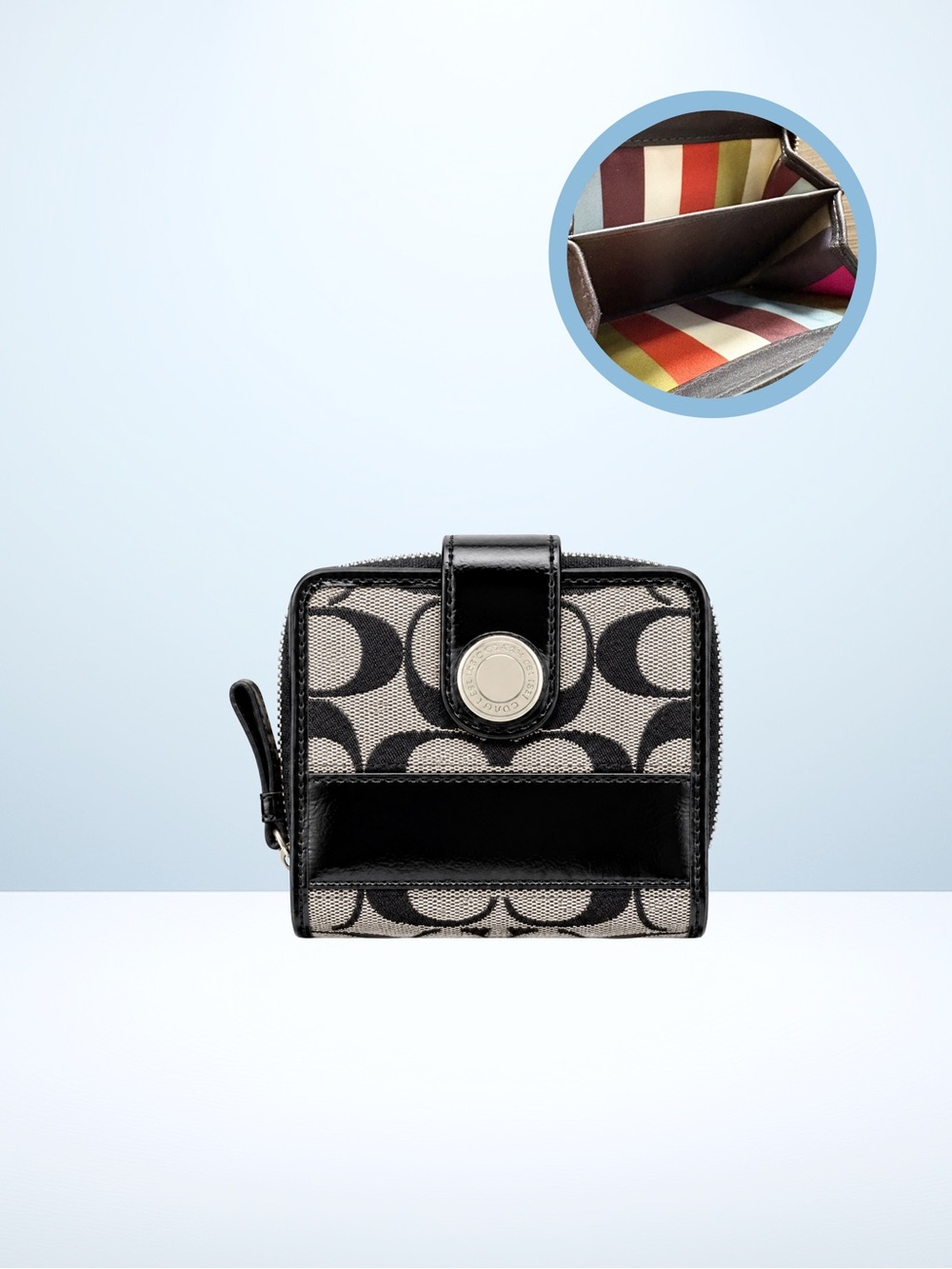 Coach Black Signature Legacy Wallet